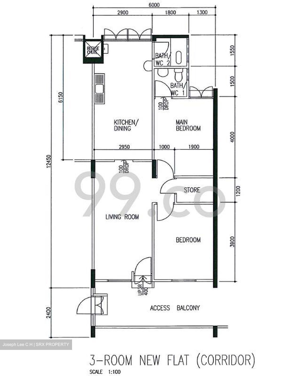 Blk 530 Bedok North Street 3 (Bedok), HDB 3 Rooms #402201201